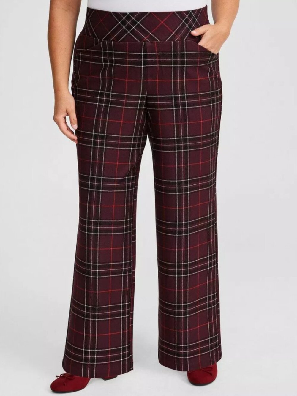 Pull On Pixie Wide Leg Studio Luxe Ponte Pant 2X Regular length